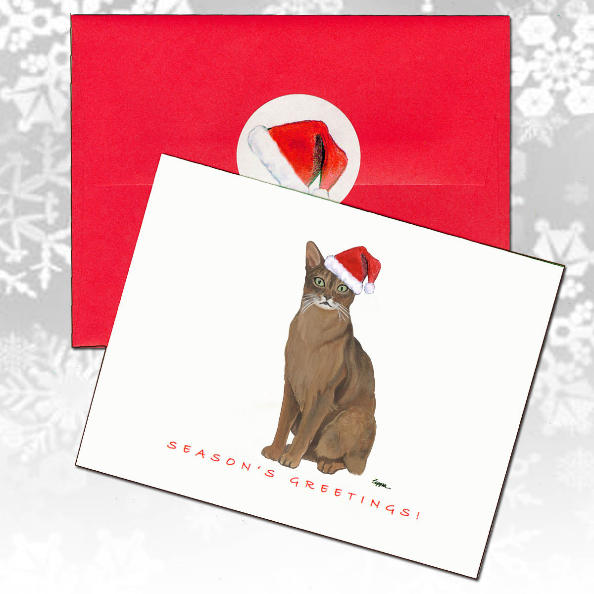 Abyssinian Cat Christmas Cards