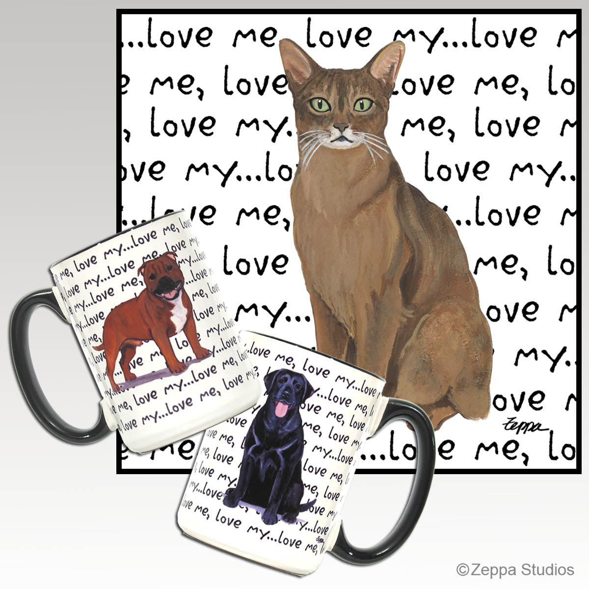 Abyssinian Cat Love Me Love My Mug