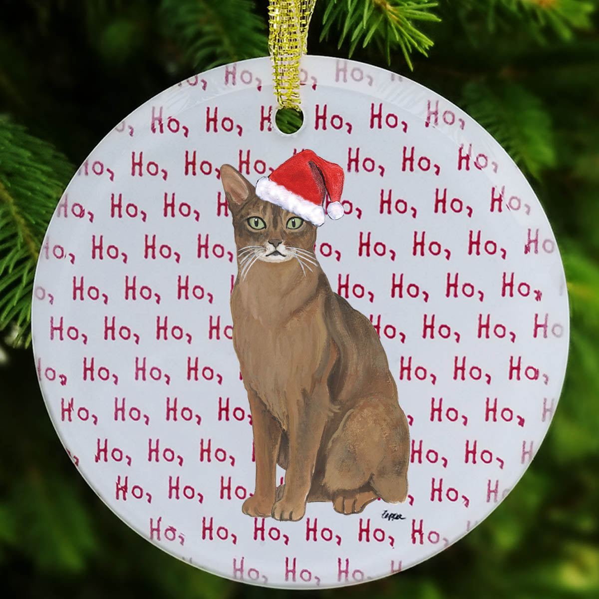 Abyssinian Cat Christmas Ornaments