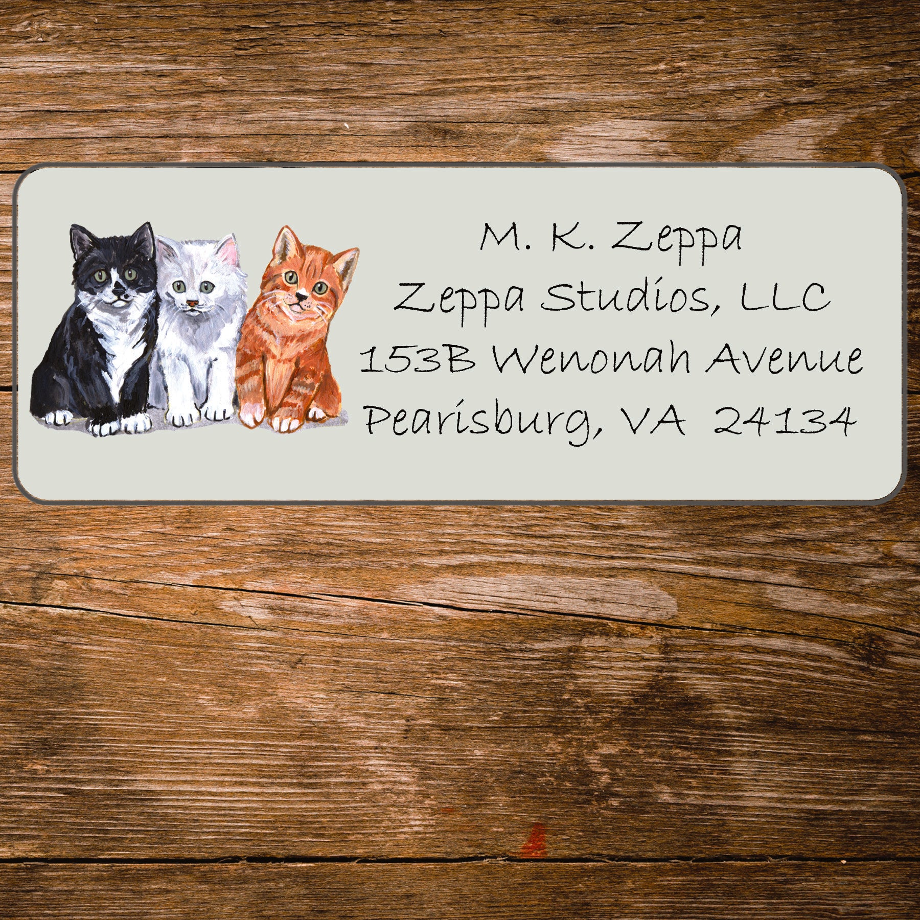 3 Kittens Return Address Label