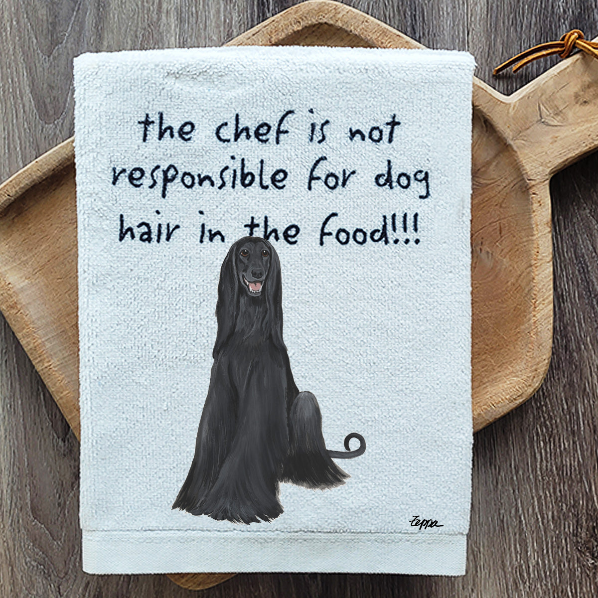 Pawsitively Adorable Afghan Hound Kitchen Towel