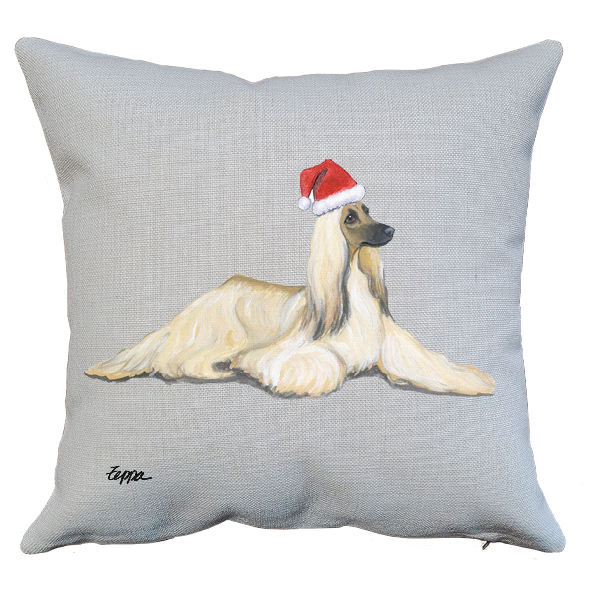 Afghan Hound Santa Pillow