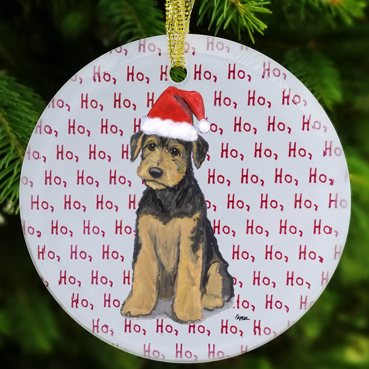Airedale Christmas Ornament