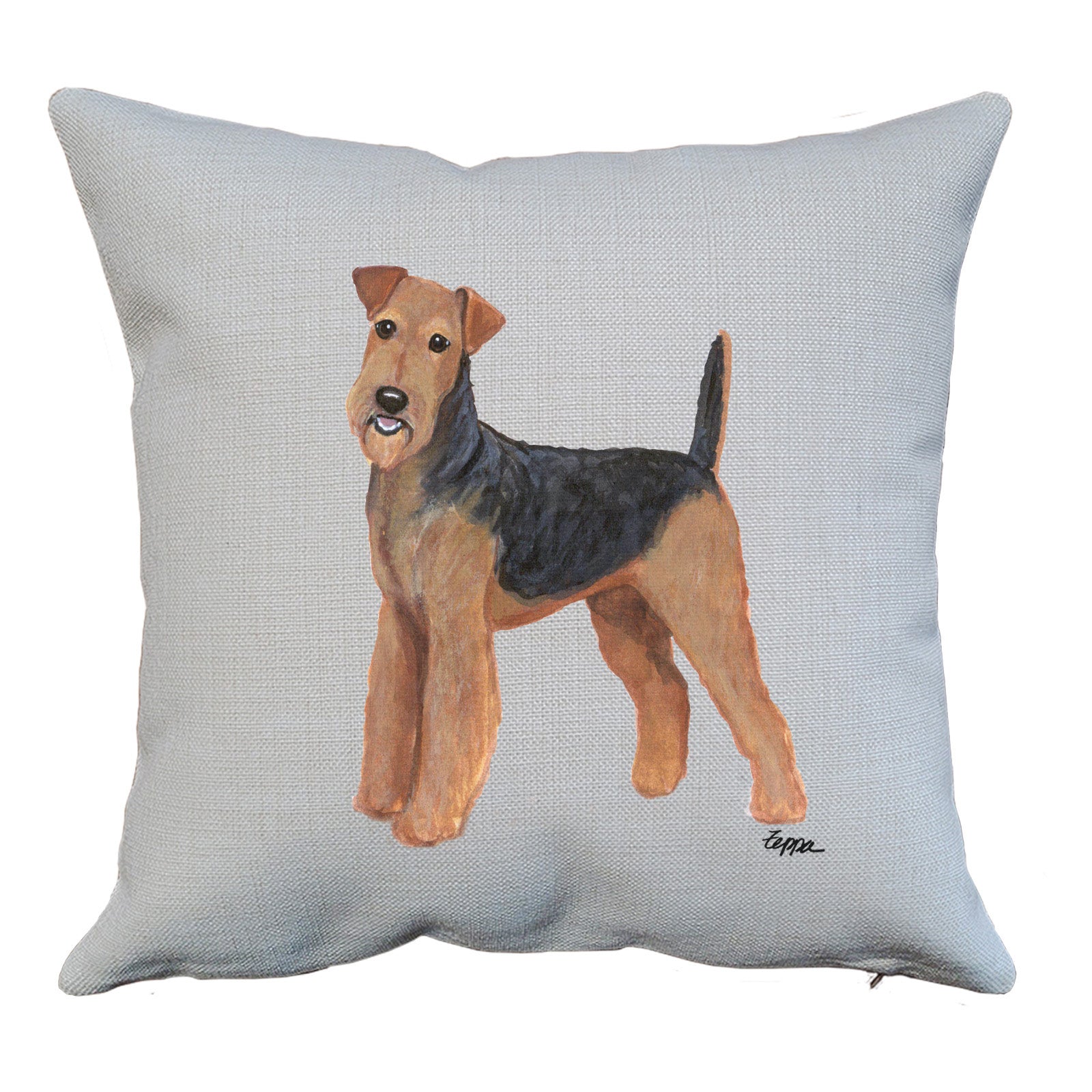 Airedale Throw Pillow