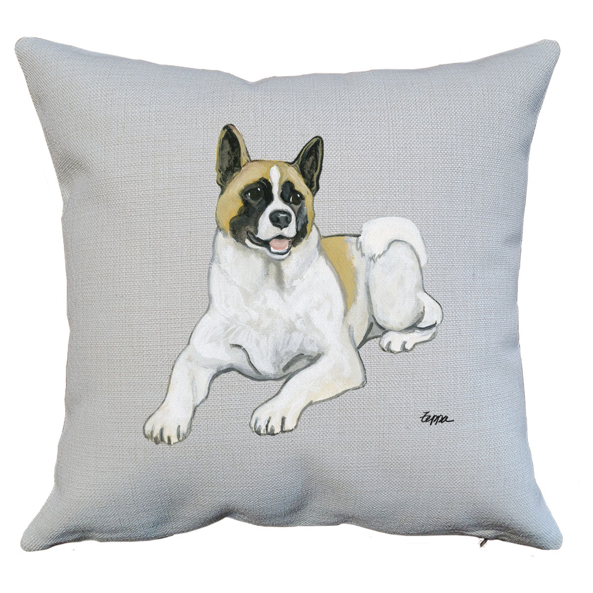 akita lying down throw pillow