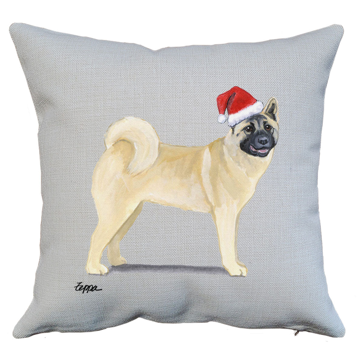 Akita Santa Pillow