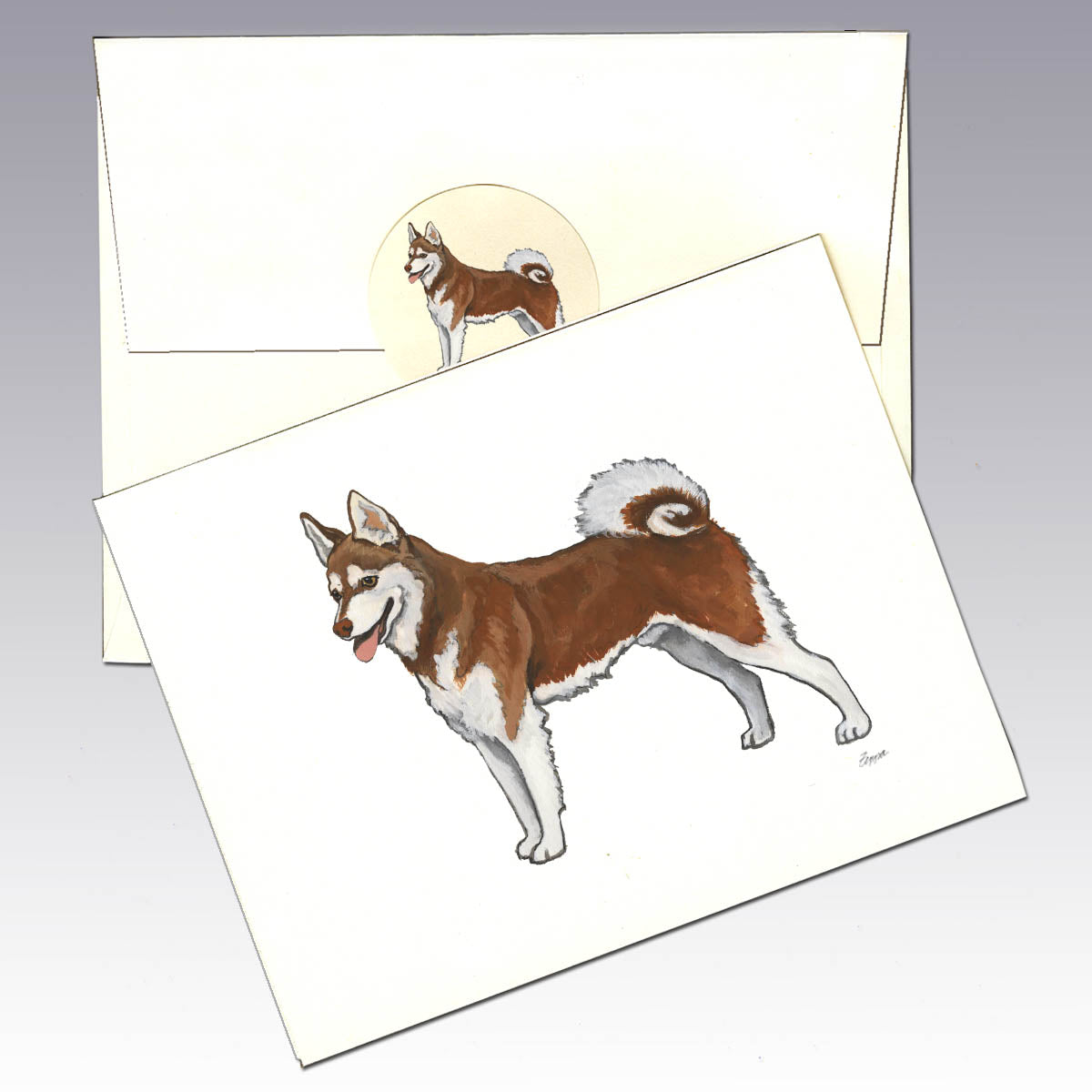 alaskan klee kai note cards