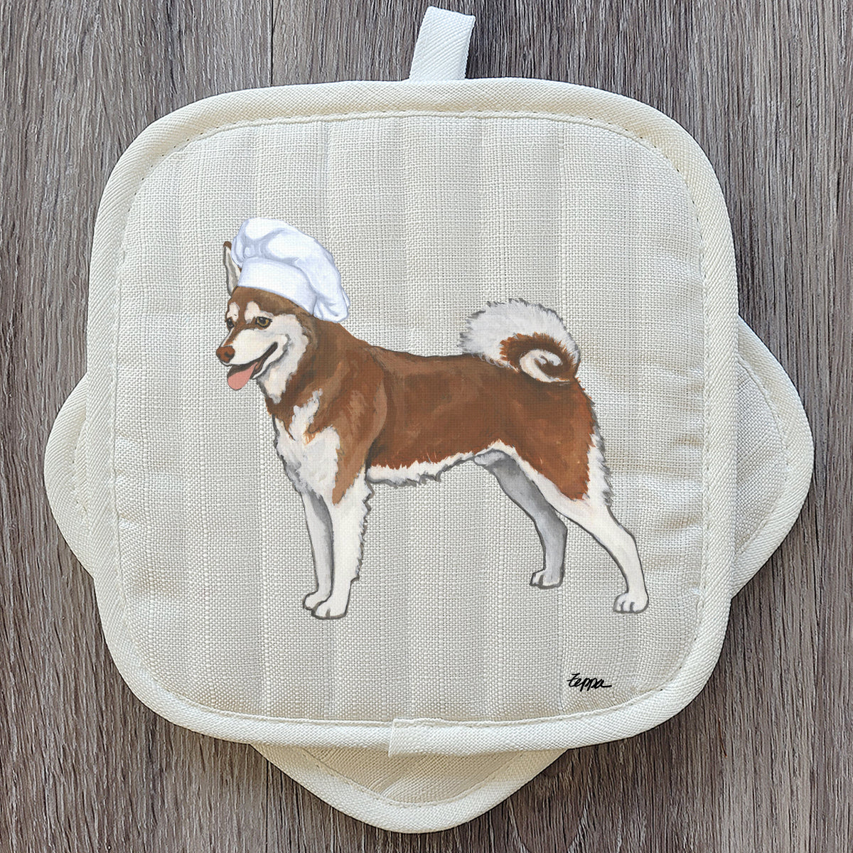 alaskan klee kai potholder set