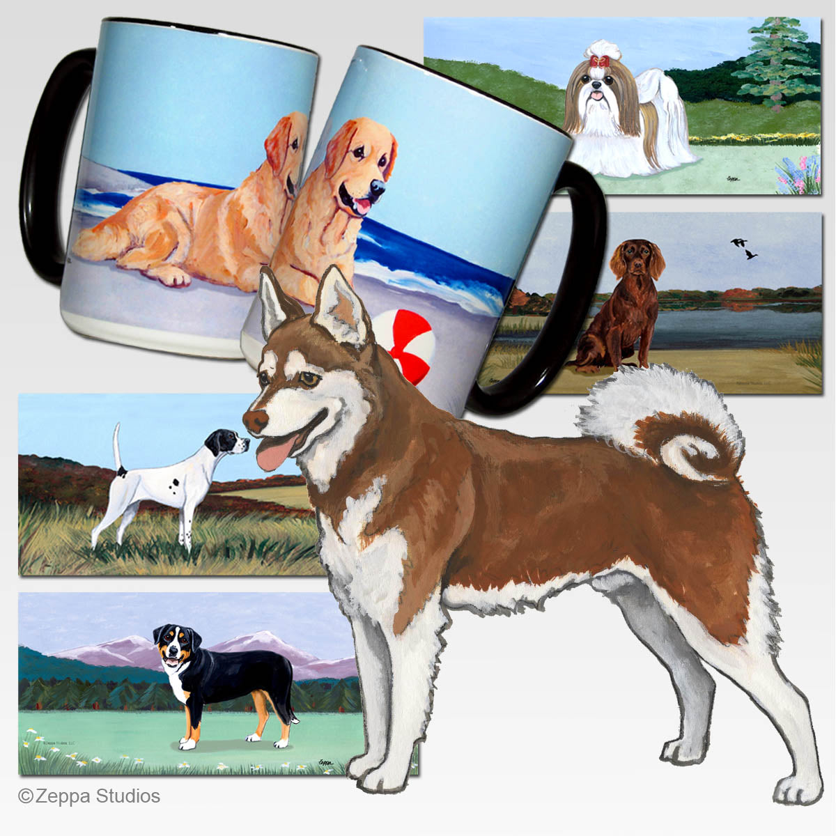 Alaskan Klee Kai  Scenic Mug