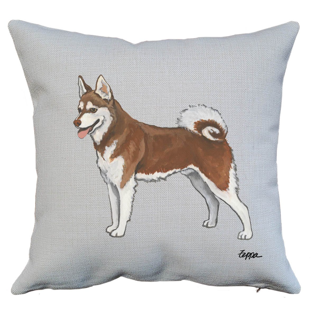 alaskan klee kai throw pillow