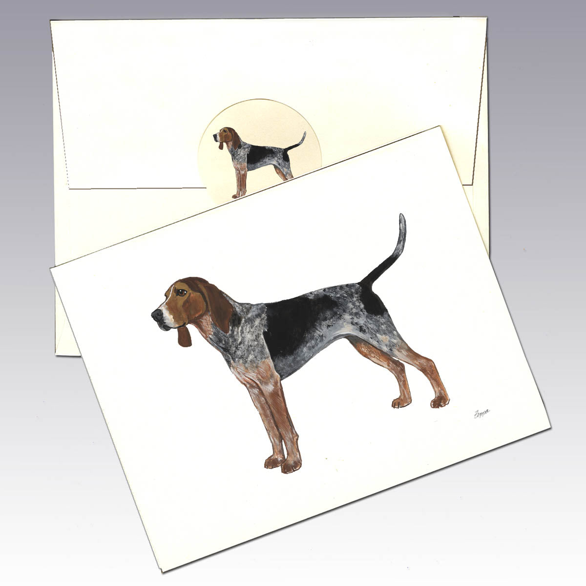 American English Coonhound Note Cards