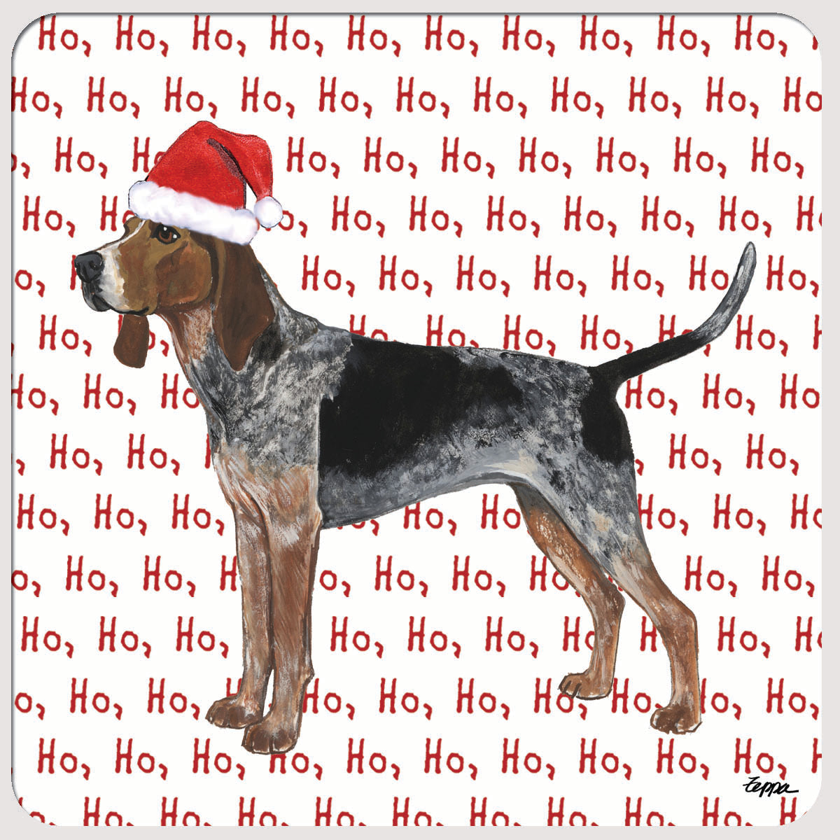American English Coonhound Christmas Coasters