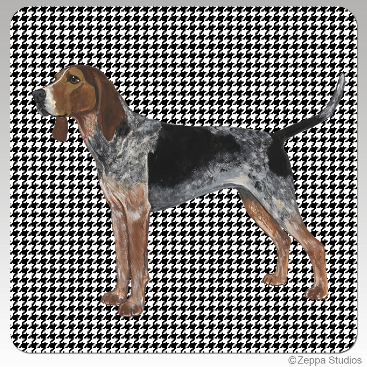 American English Coonhound Houndzstooth Coasters