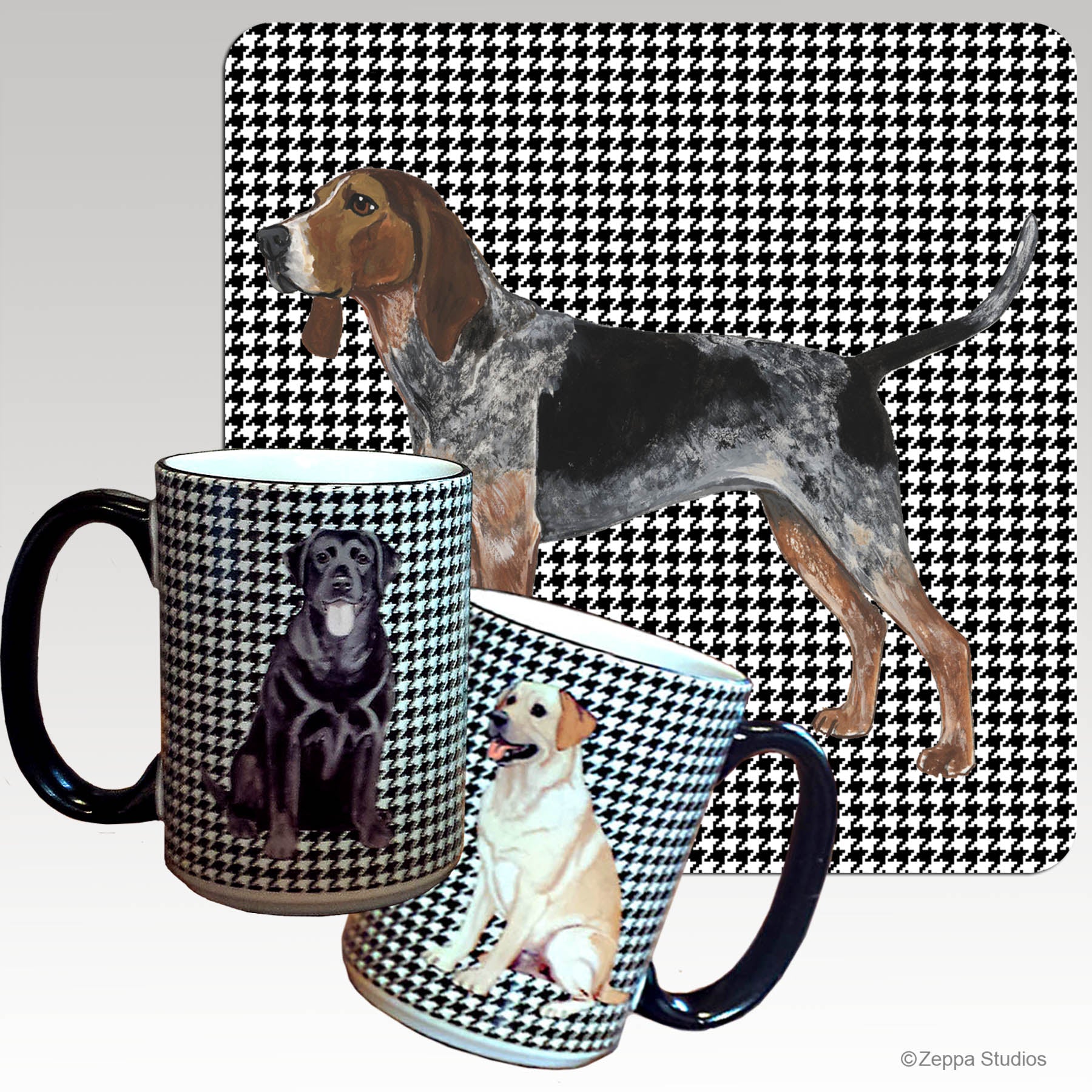 American English Coonhound Houndzstooth Mug