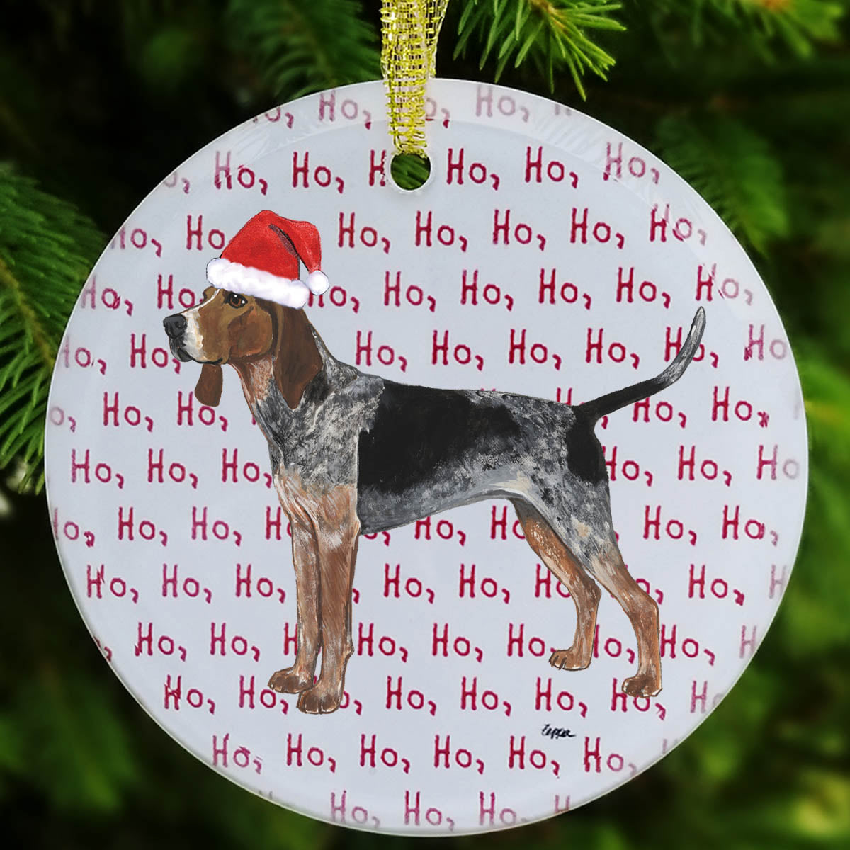 American English Coonhound Christmas Ornament