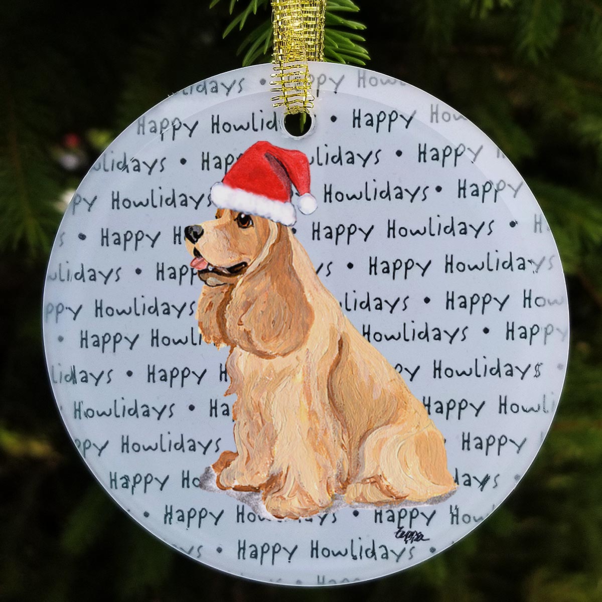 American Cocker Spaniel Christmas Ornament
