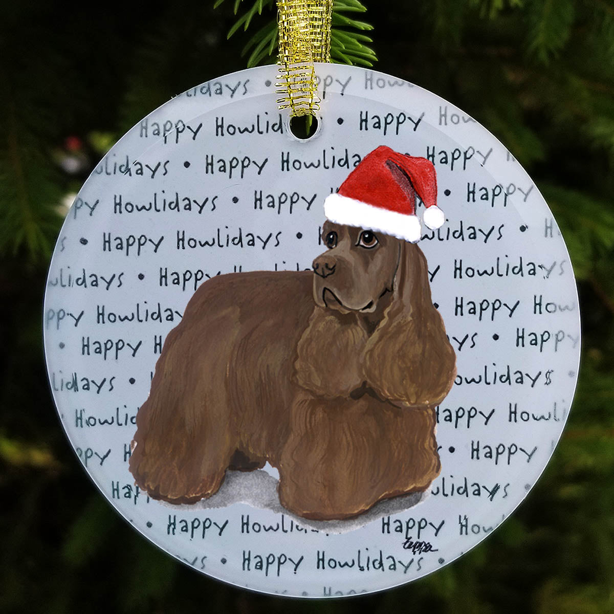 American Cocker Spaniel Christmas Ornament