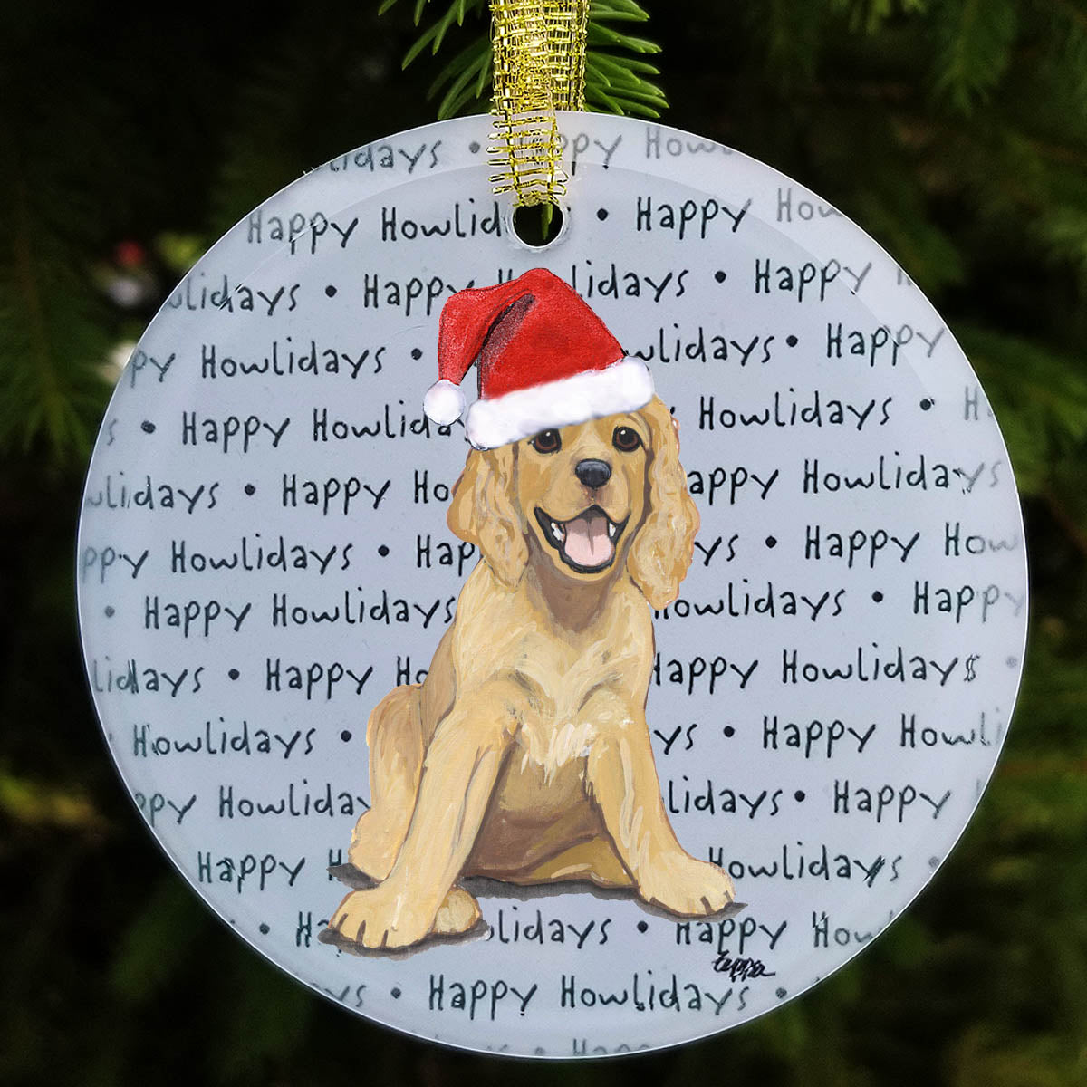 American Cocker Spaniel Christmas Ornament