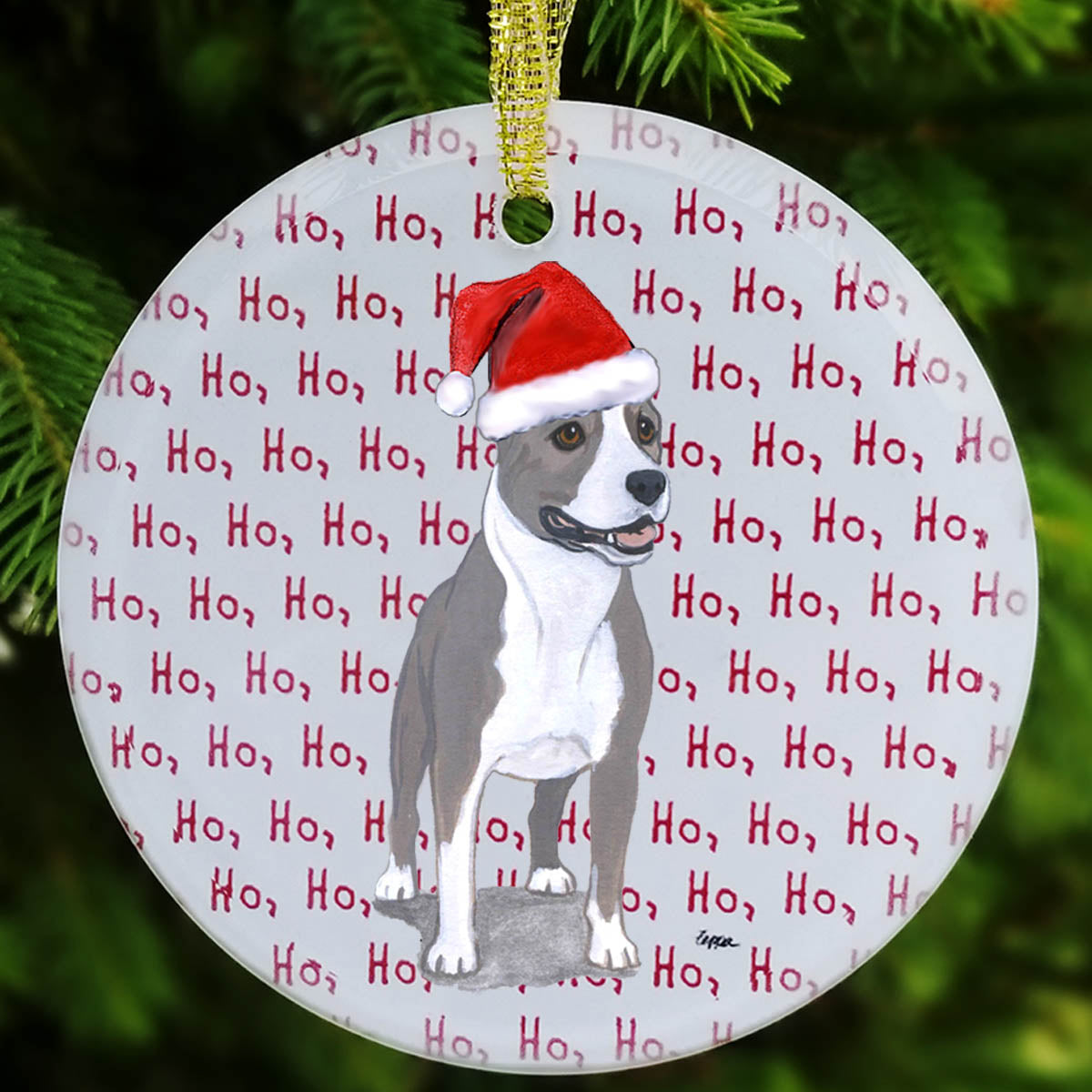 American Staffordshire Terrier Christmas Ornament