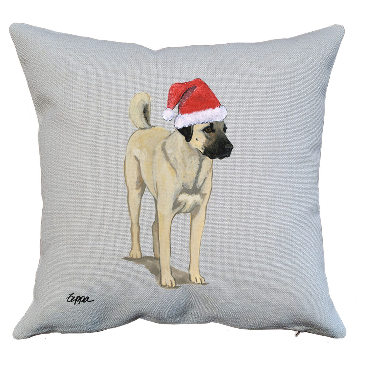 Anatolian Shepherd Santa Pillow