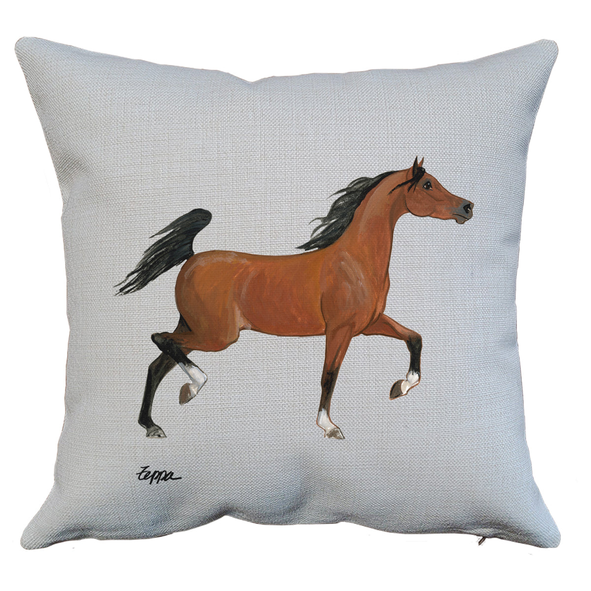 Arabian Horse Throw Pillow