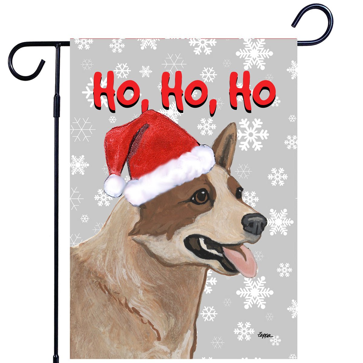 Australian Cattle Dog Ho Ho Ho Garden Flag