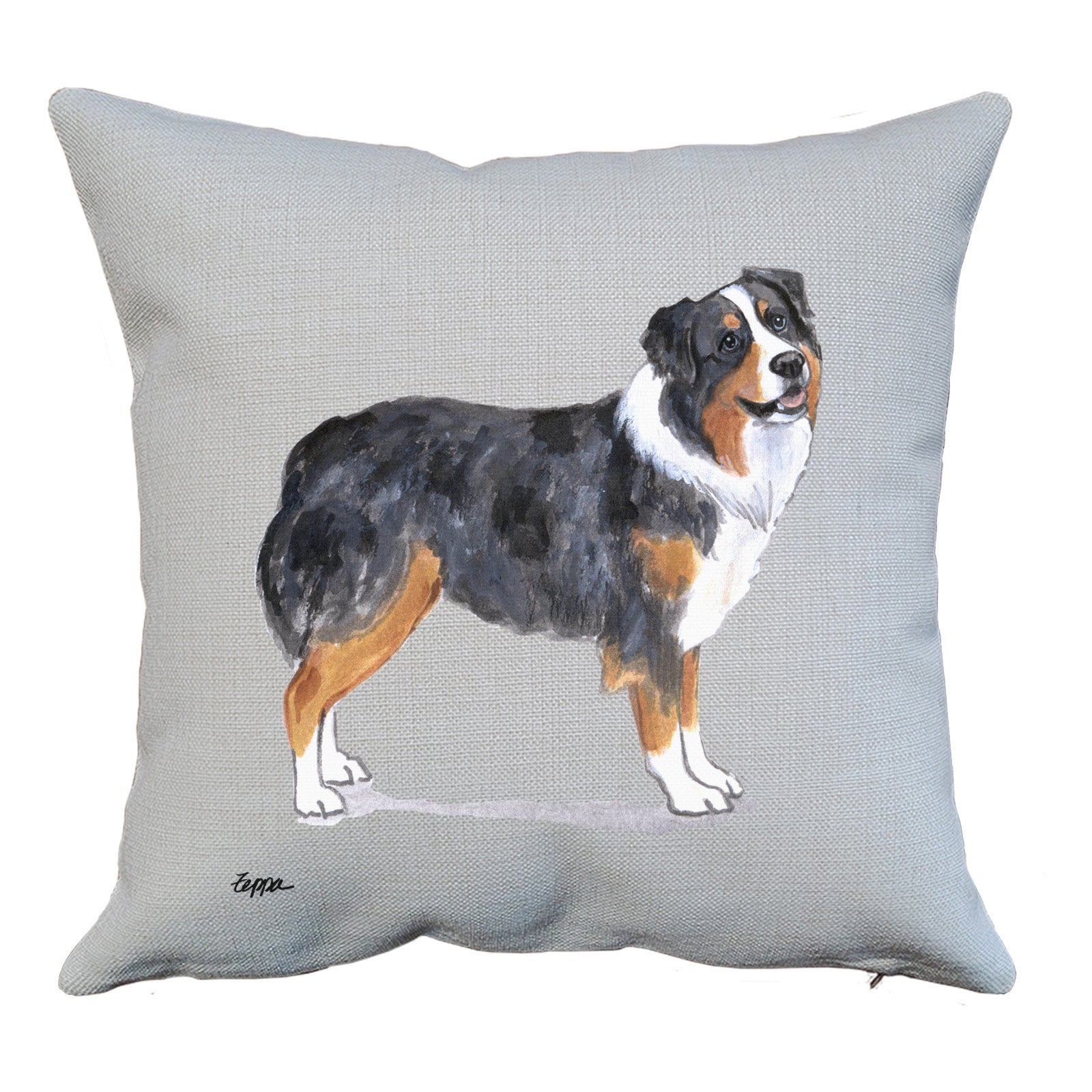 australian shepherd throw pillow