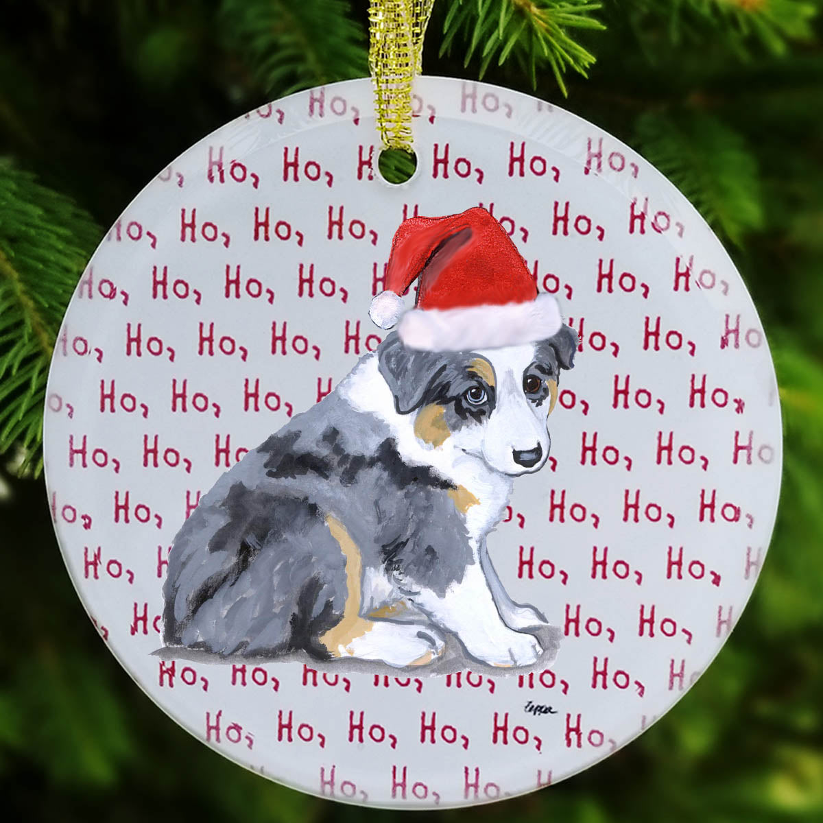Australian Shepherd Christmas Ornament