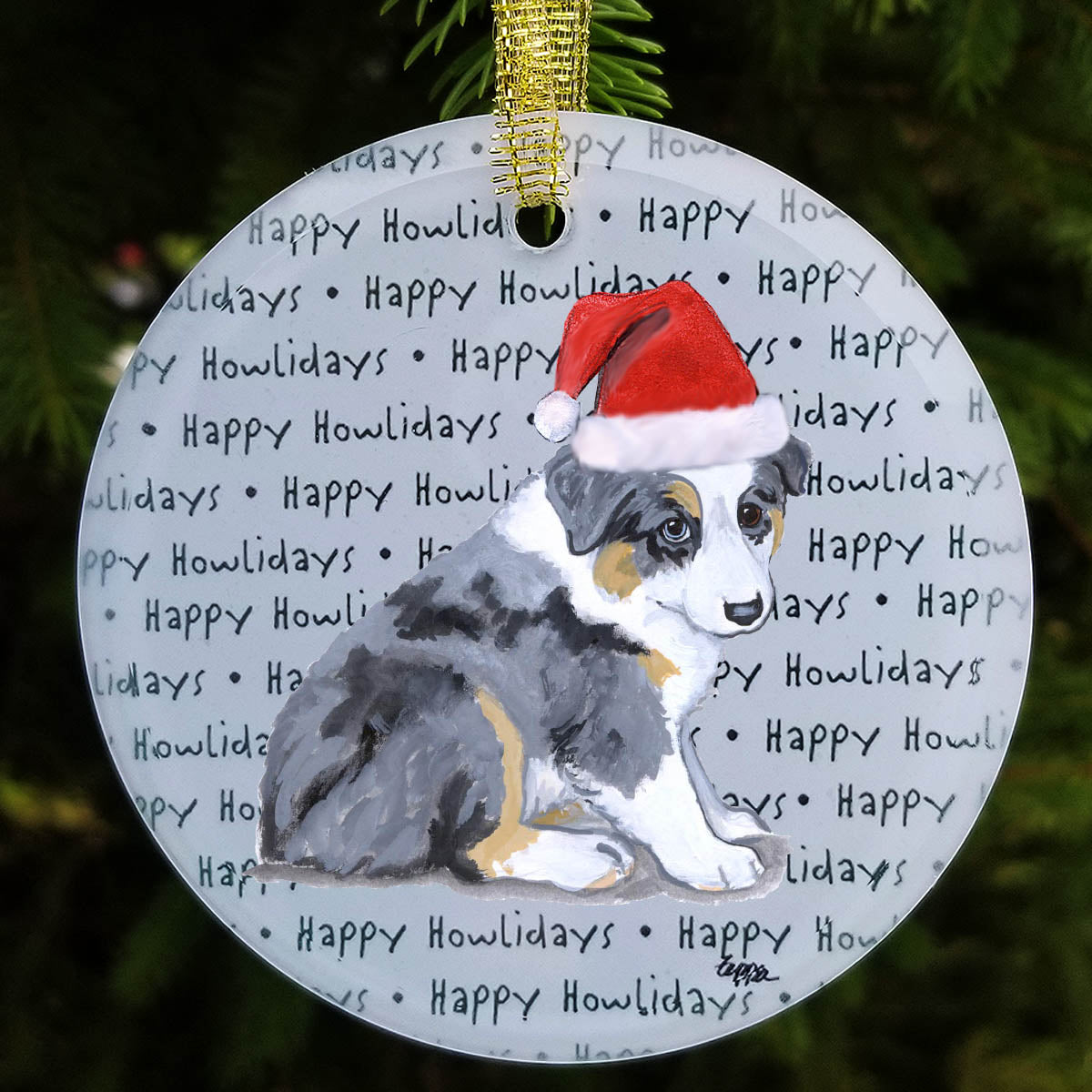 Australian Shepherd Christmas Ornament