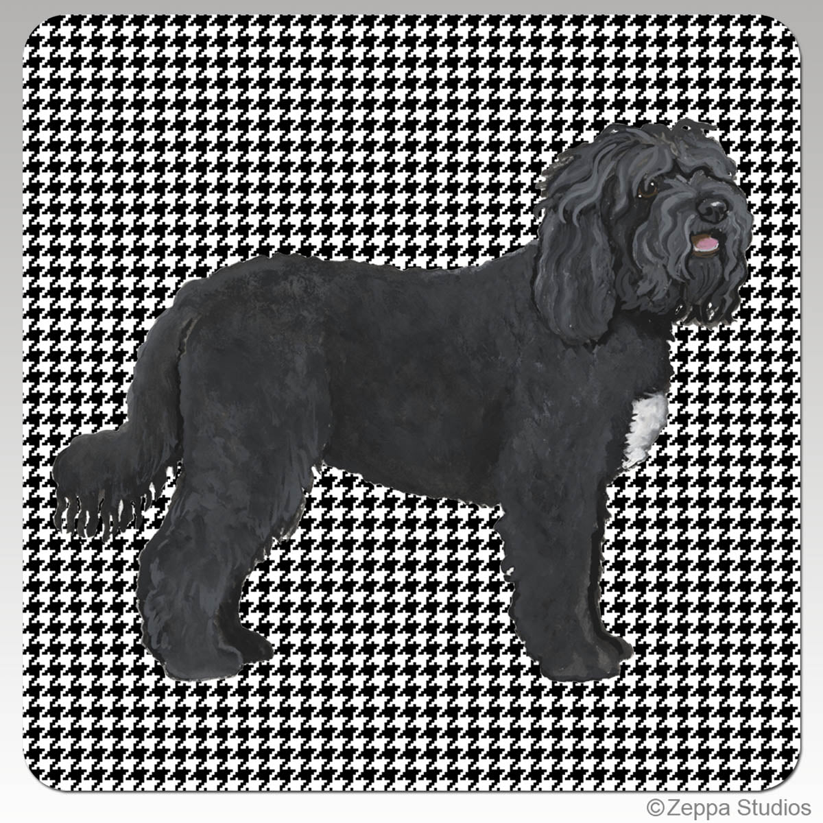 Barbet Houndstooth Beverage Coasters