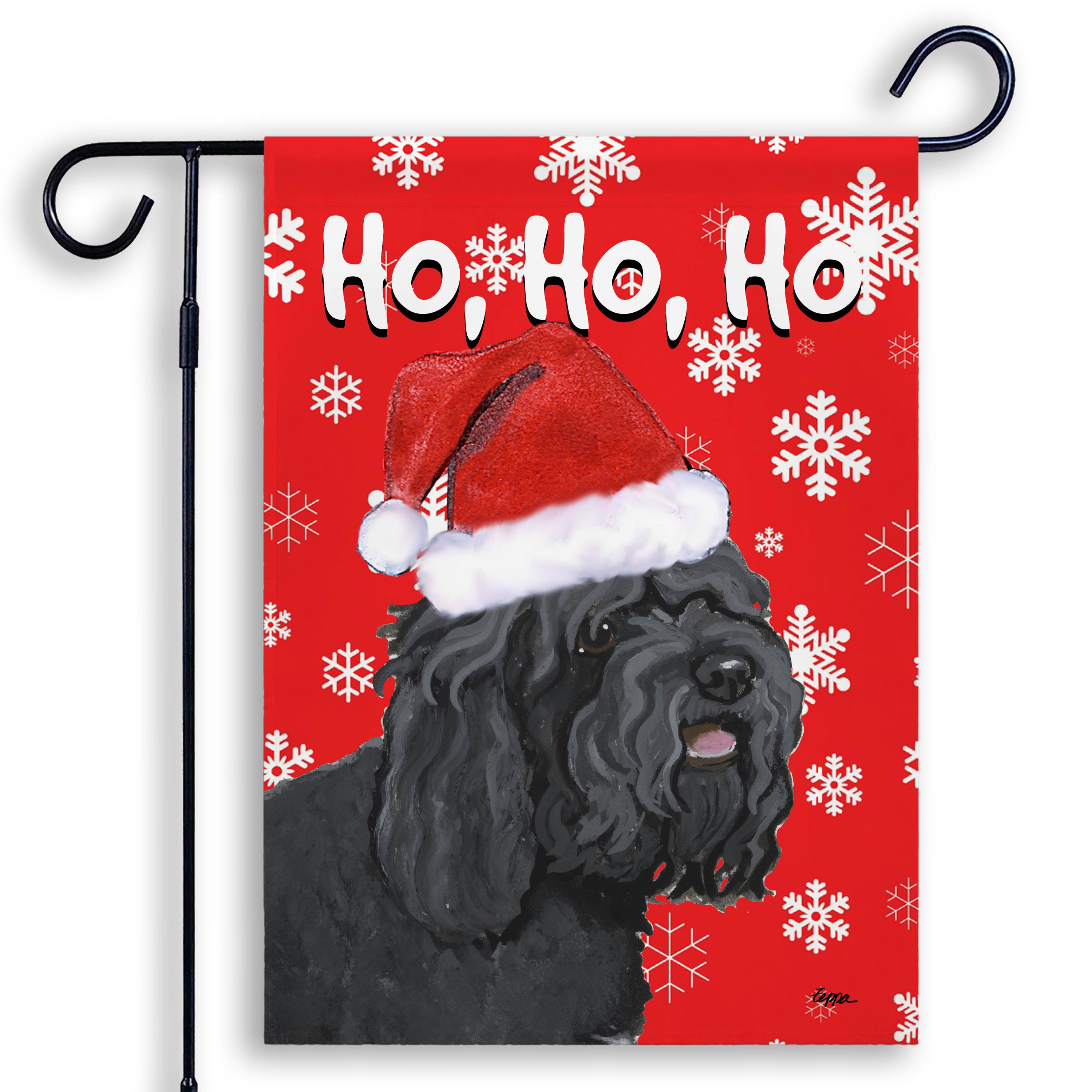 Barbet Ho Ho Ho Garden Flag Red