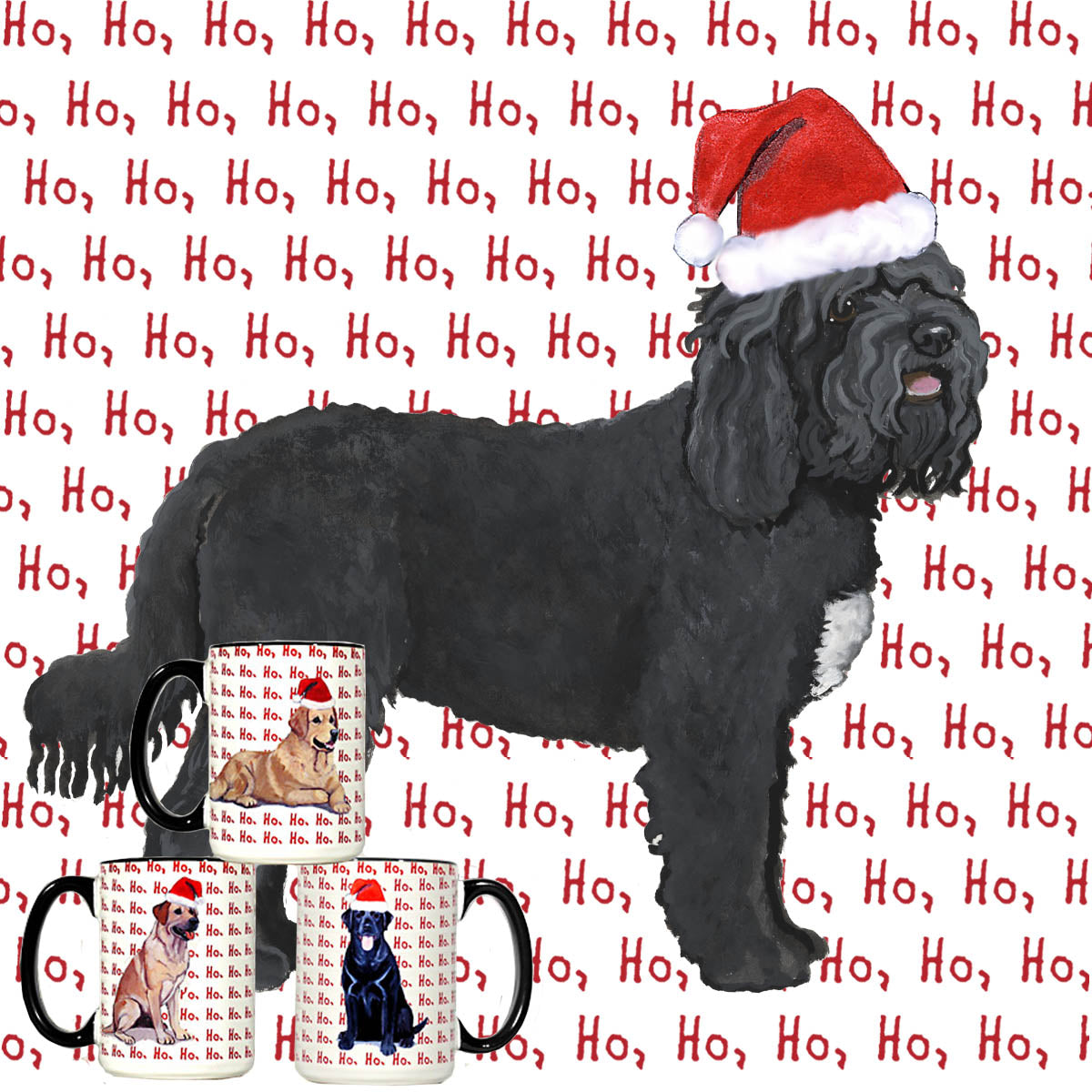 Barbet Ho Ho Ho Christmas Mug
