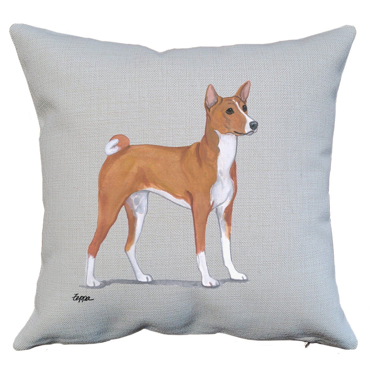 basenji throw pillow