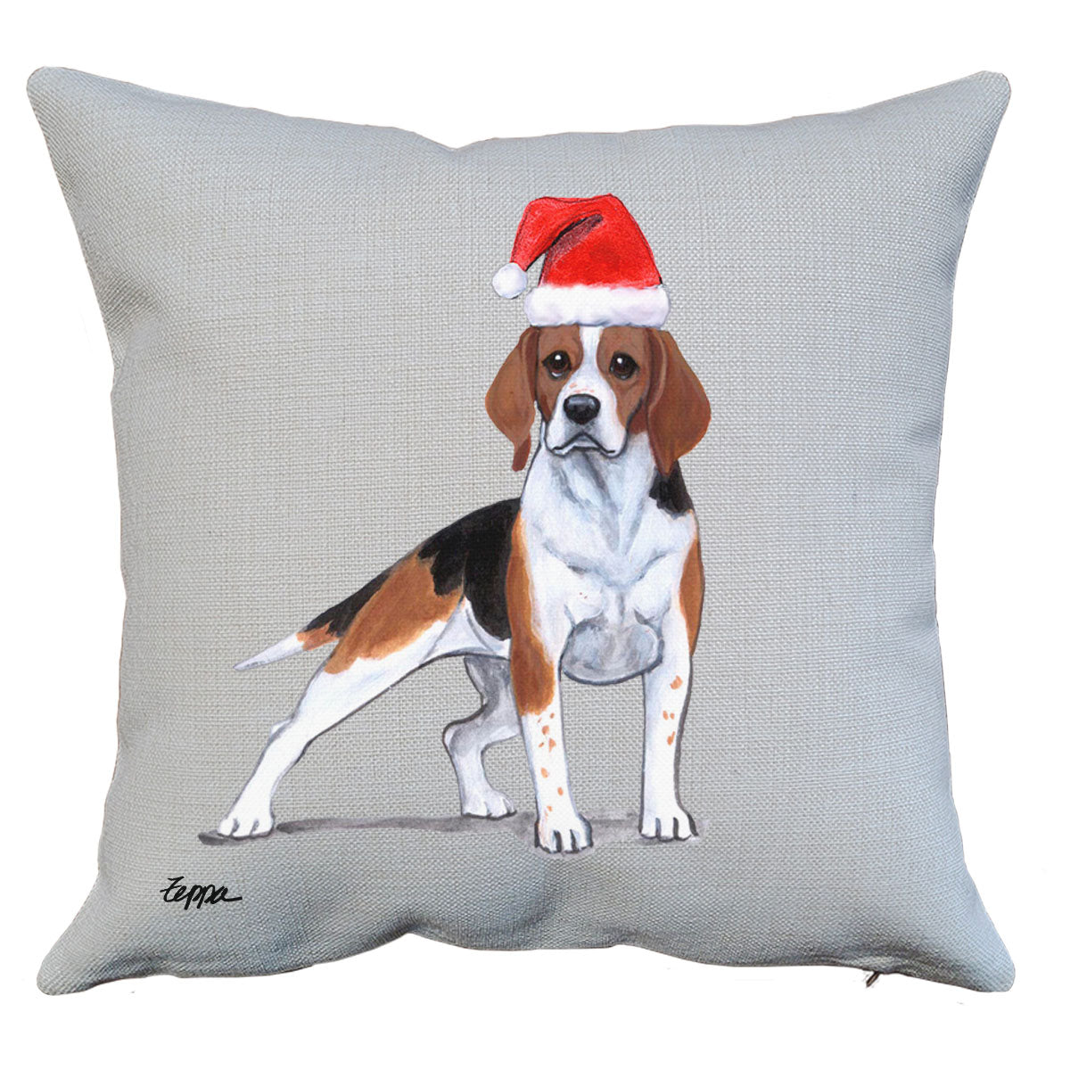 Beagle Santa Pillow