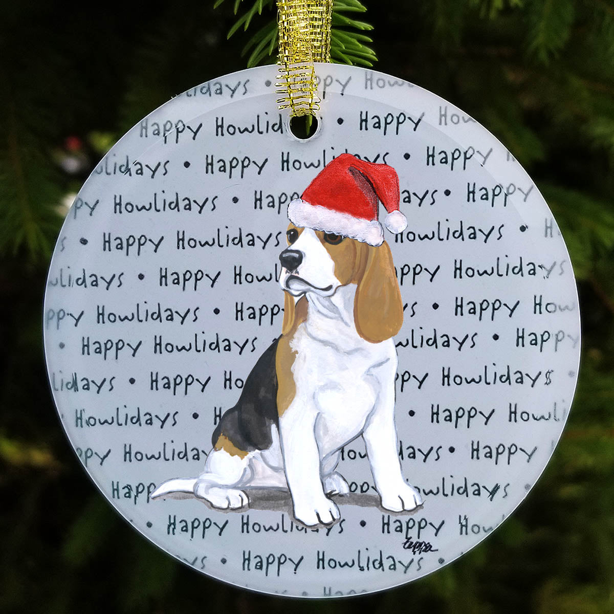 Beagle Christmas Ornament