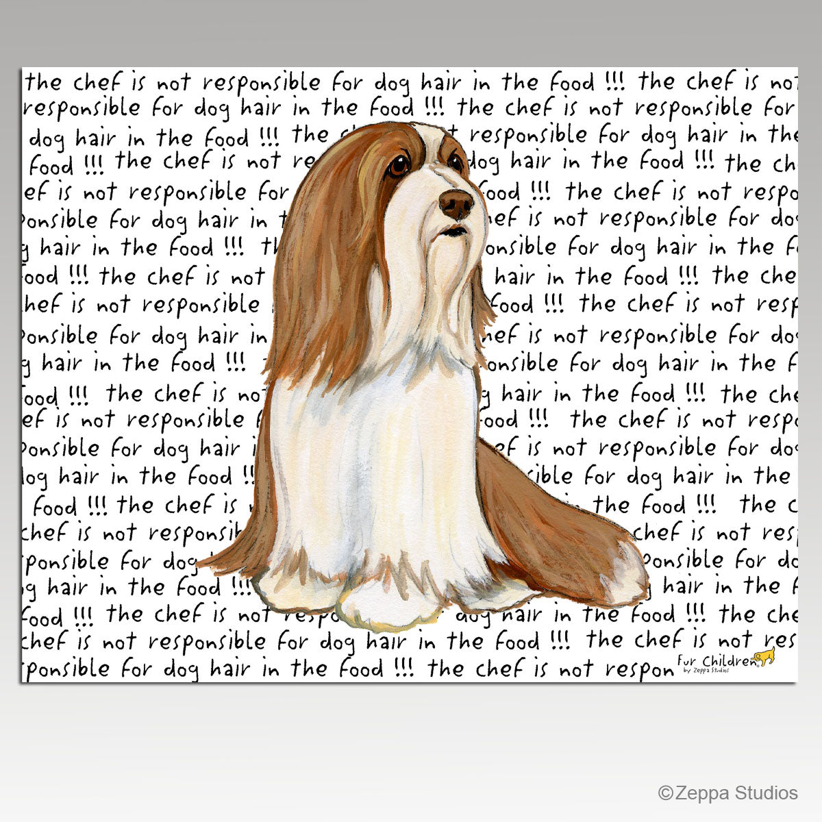 Bearded Collie Message Cutting Board