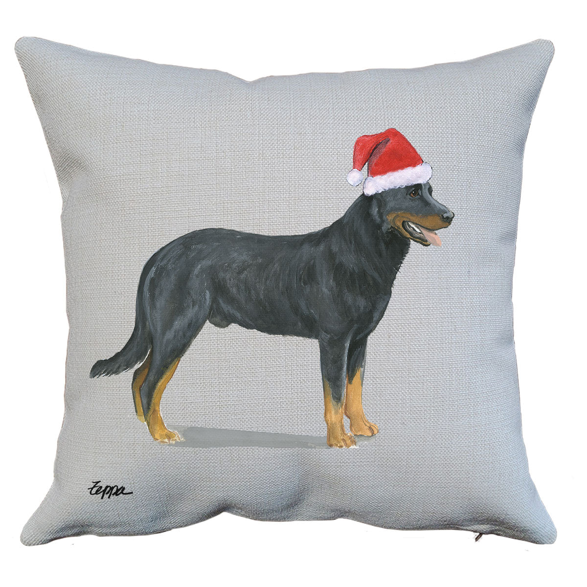 Beauceron Santa Pillow