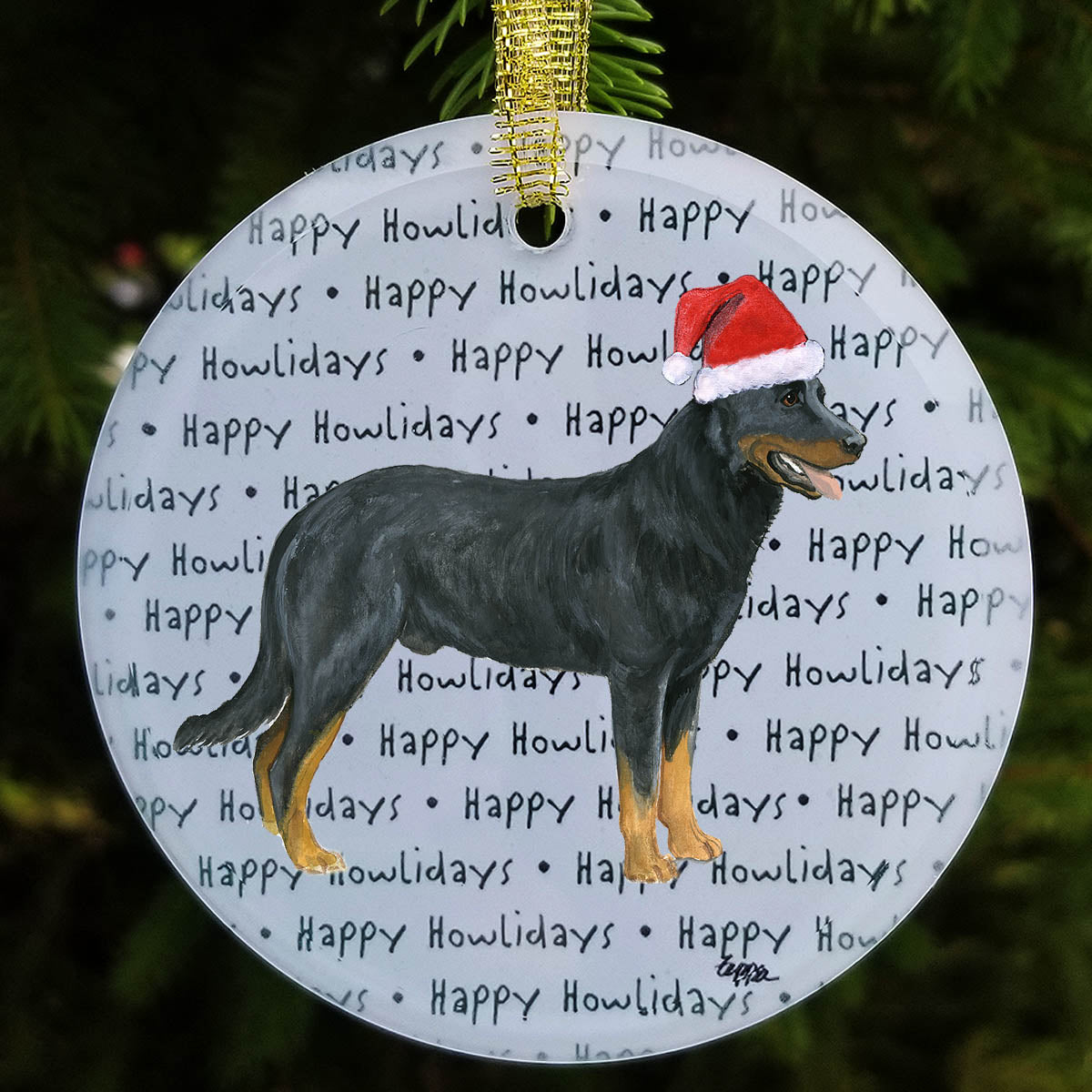 Beauceron Christmas Ornament