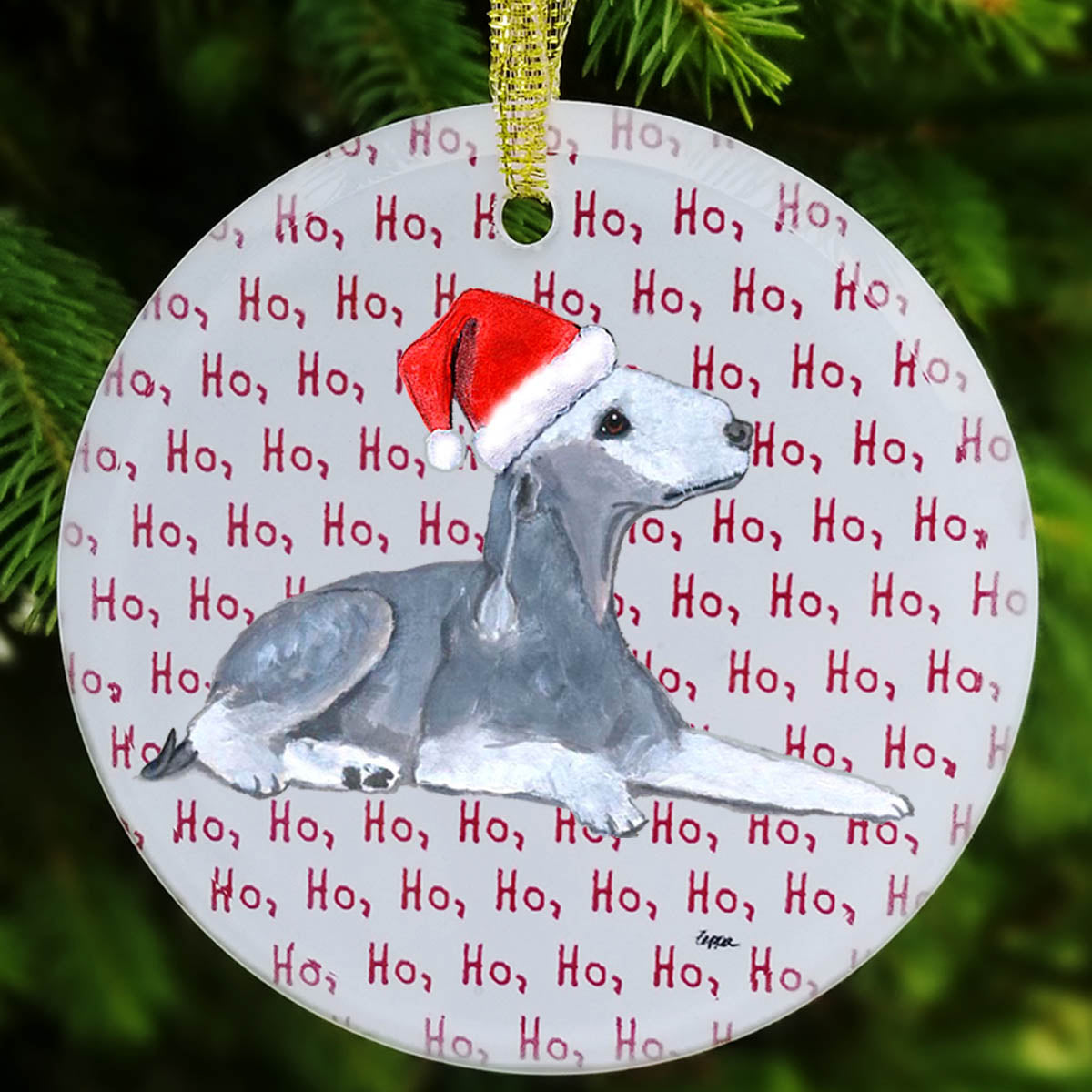 Bedlington Terrier Christmas Ornament