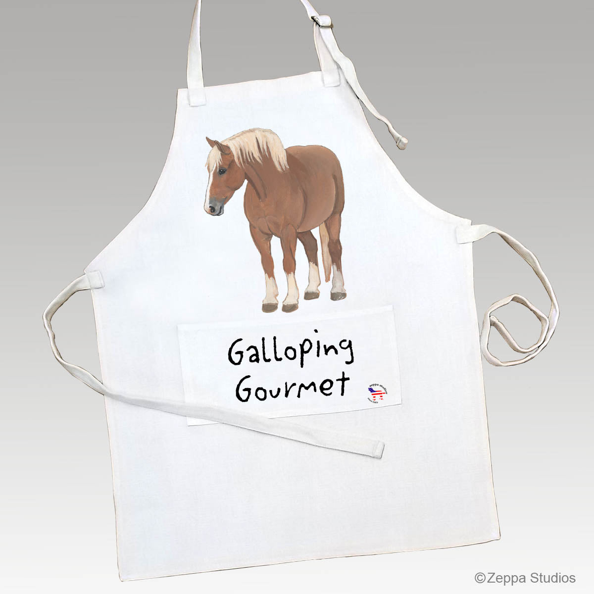 Belgian horse chef's apron