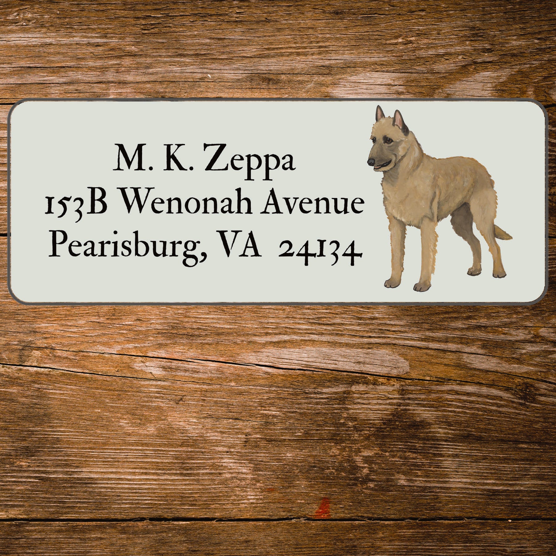 Belgian Laekenois Return Address Label
