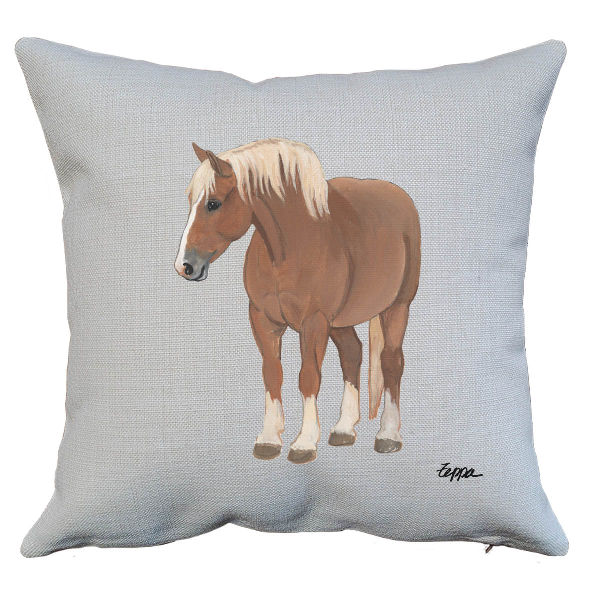 Belgian Horse design throw pillow