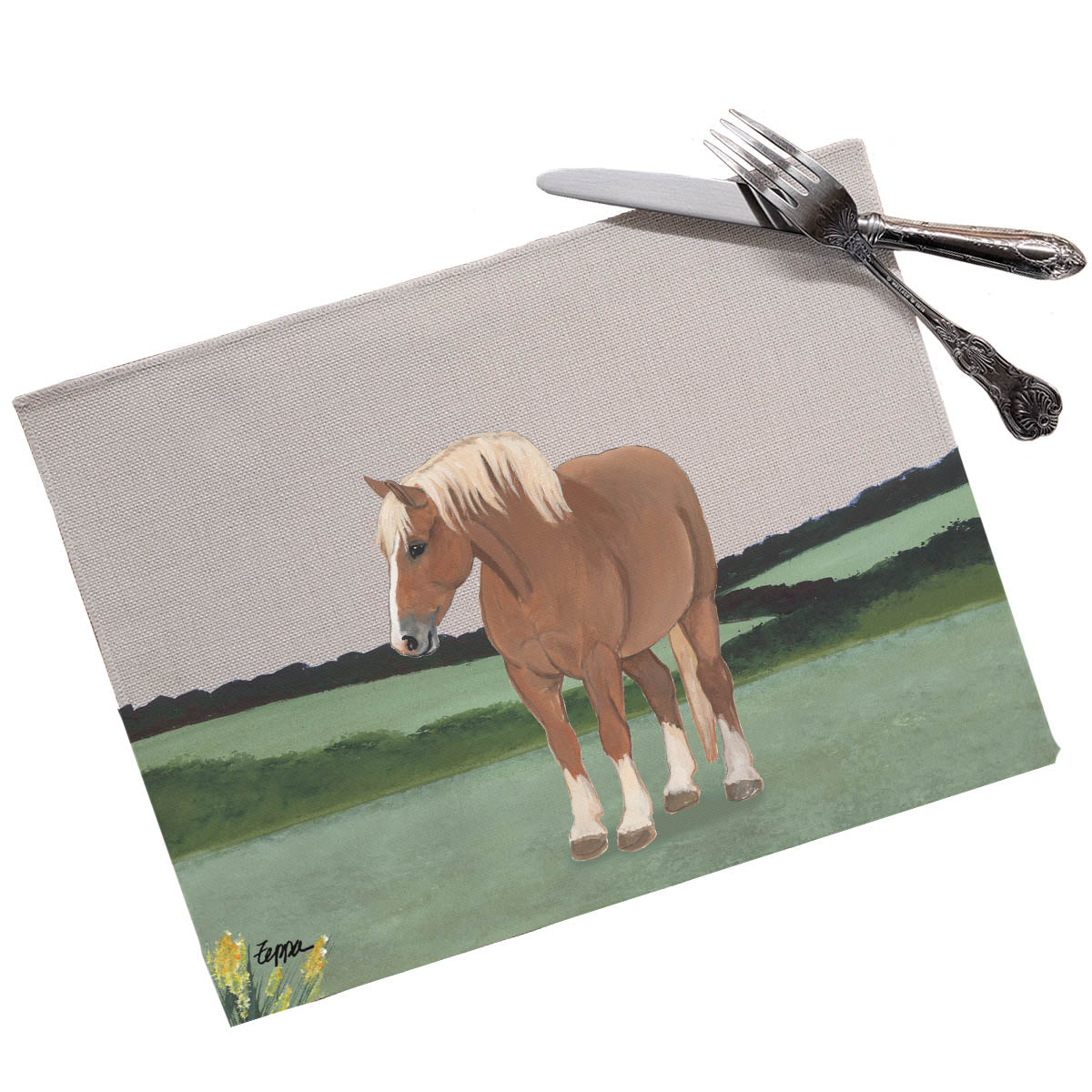 Belgian Horse Linen Placemat