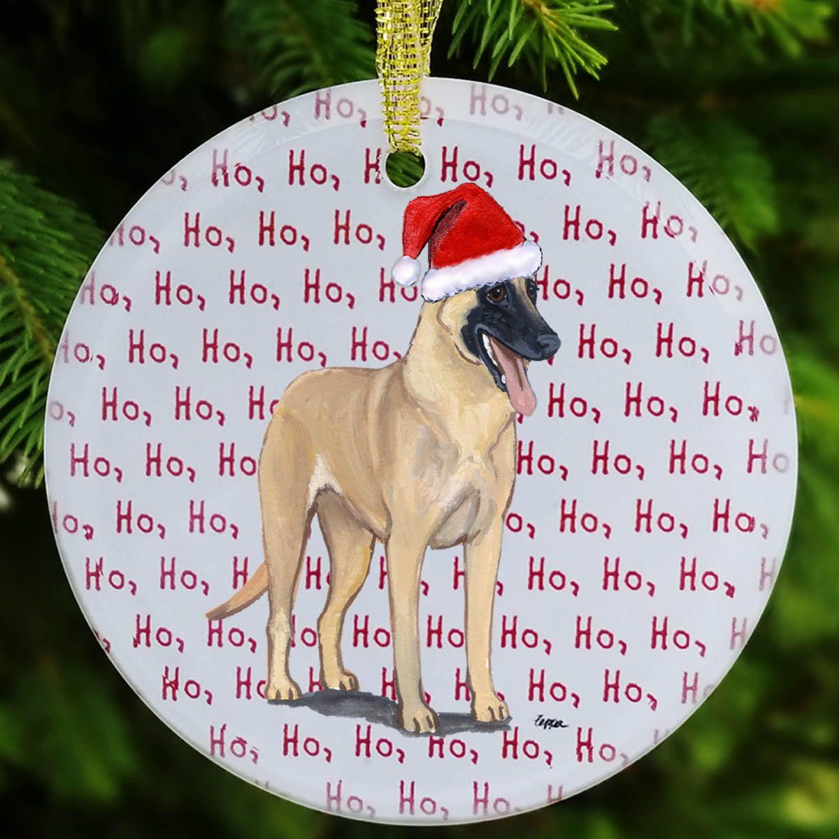 Belgian Malinois Christmas Ornament