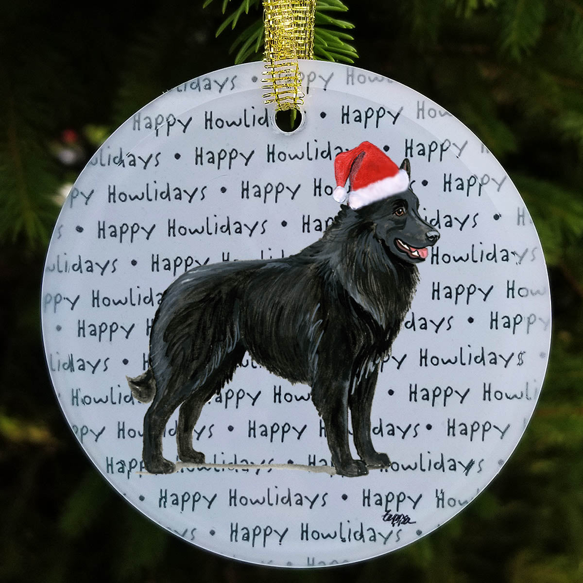 Belgian Shepherd Christmas Ornament