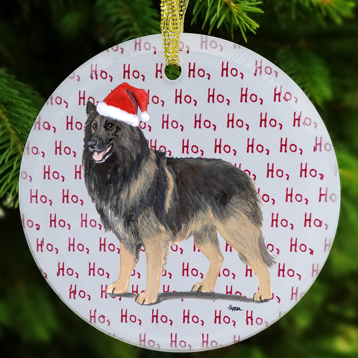 Belgian Tervuren Christmas Ornament