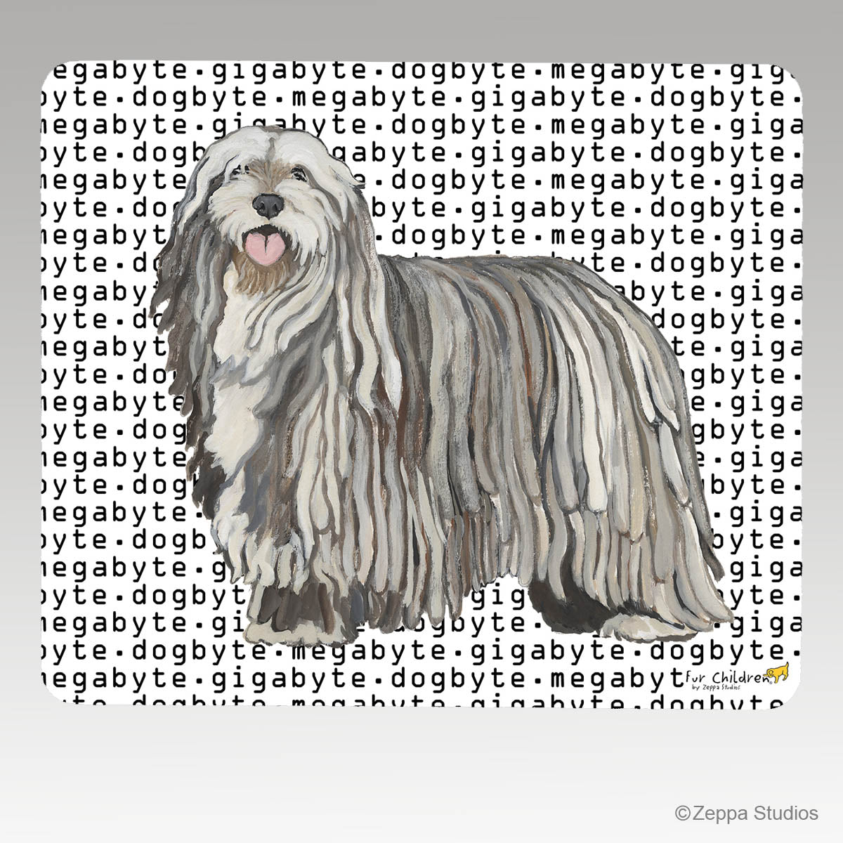 Bergamasco Mega Giga Dog Byte Mouse Pad