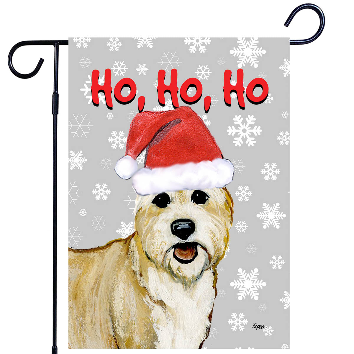 Berger Picard Grey Ho Ho Ho Garden Flag
