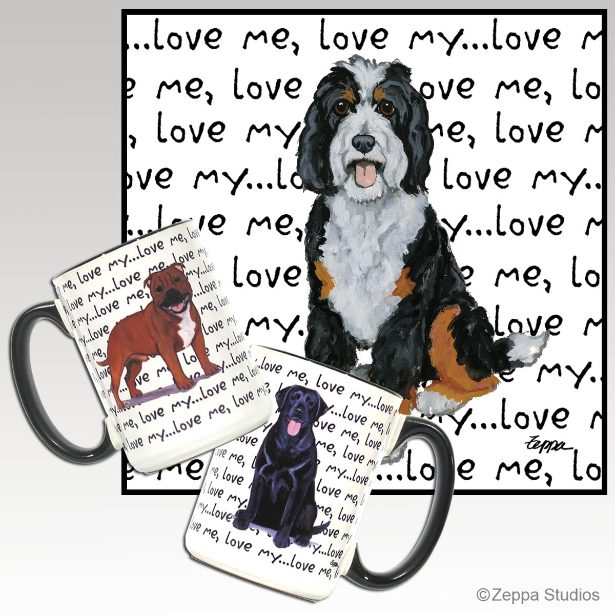 Bernedoodle Love Me Mug