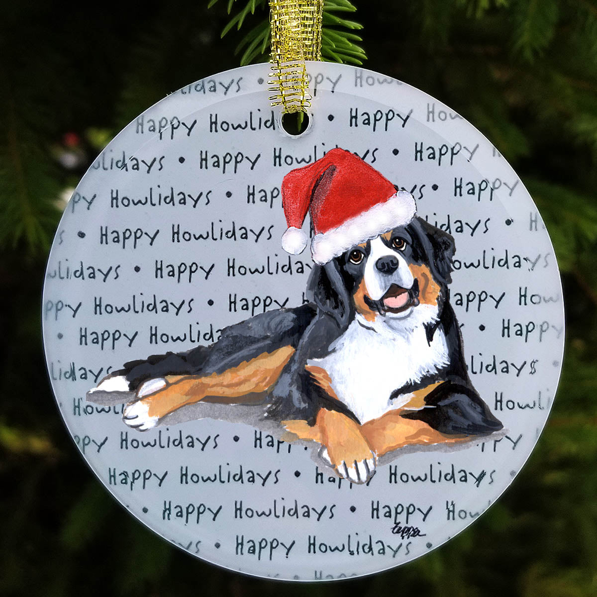 Bernese Mountain Dog Christmas Ornament